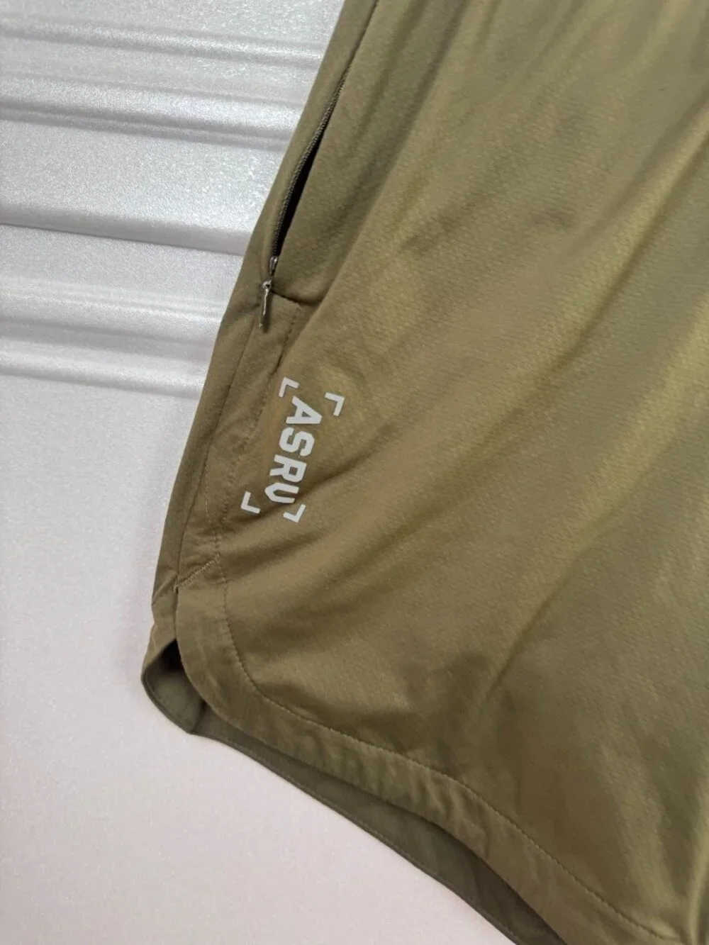 ASRV Mens Olive Green Trainlite Liner Technical Training Shorts Size Medium